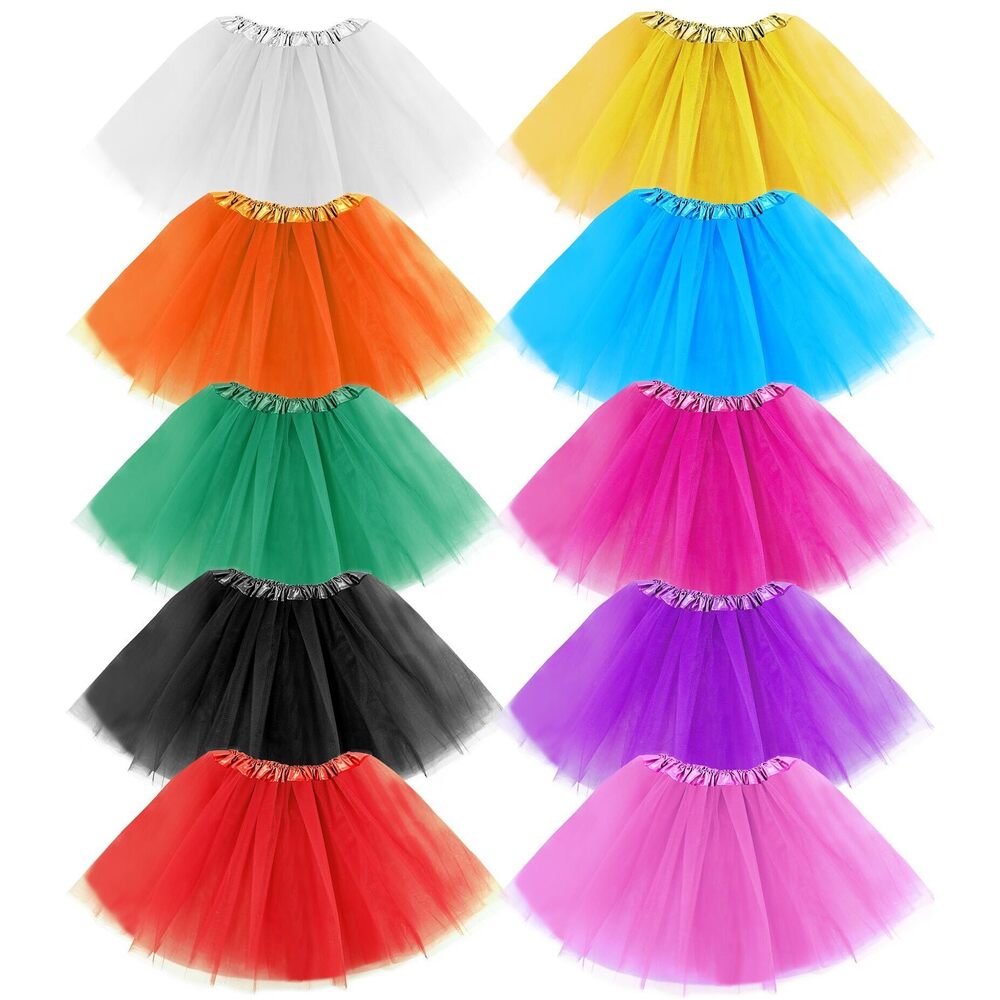 9628 10 Pcs Tutu Skirts, Adult Tulle Tutu Skirt, Elastic Fluffy Tulle Tutus